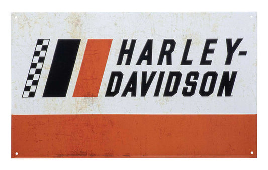 Harley-Davidson® Embossed Racing Stripes Graphic Tin Sign, 19.6 x 11.8 inches