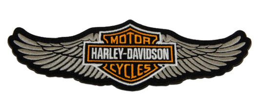 Harley-Davidson® 8 in. Embroidered Winged Bar & Shield Logo Emblem Sew-On Patch