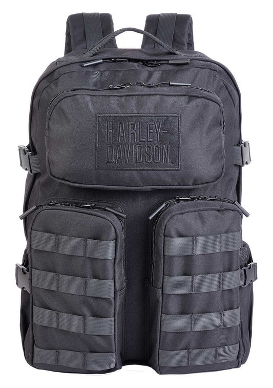Harley-Davidson® Rebel Embroidered Rugged High-Density Polyester Backpack - Black