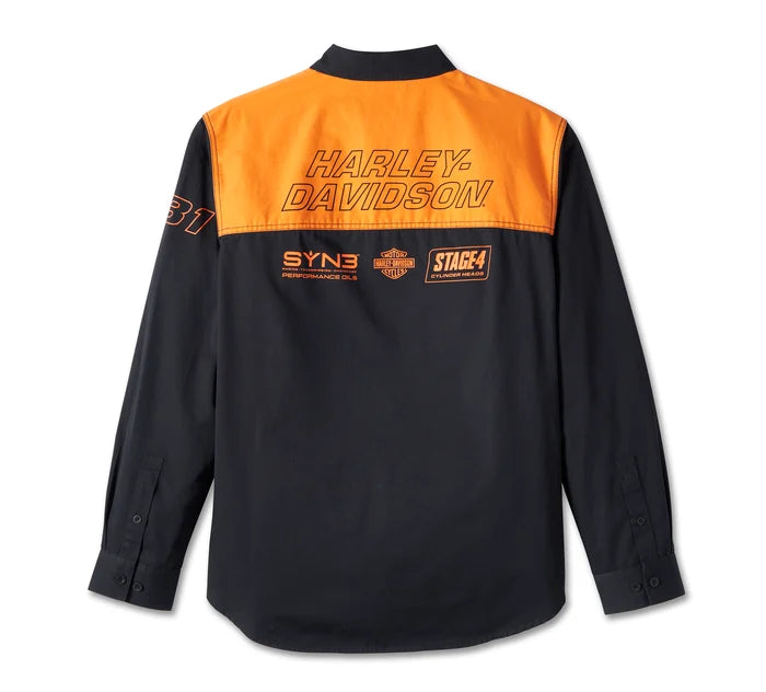 Men's Screamin' Eagle Shirt - Colorblocked - Harley Orange