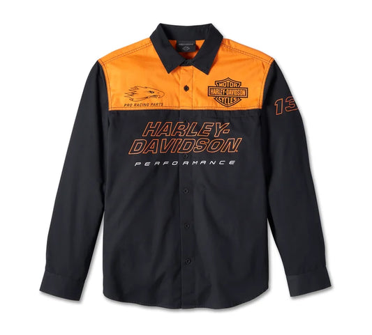 Men's Screamin' Eagle Shirt - Colorblocked - Harley Orange