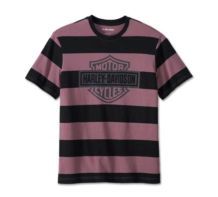 Bar & Shield Striped T-Shirt - Grape Shake Stripe