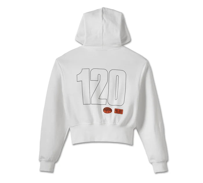 Women's 120th Anniversary Zip Front Hoodie - Bright White