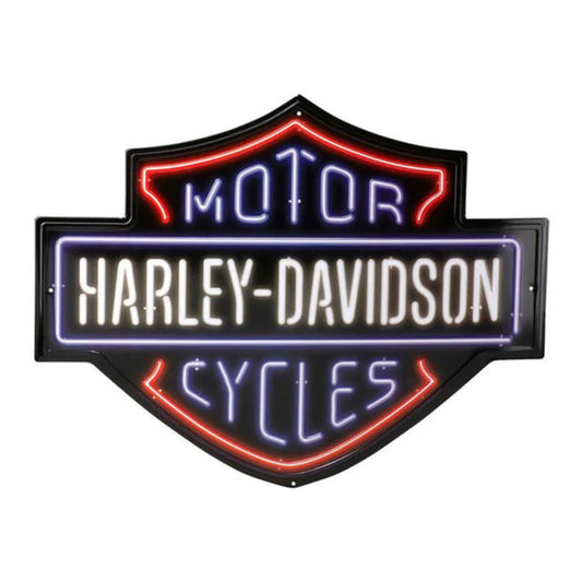 Harley-Davidson Neon Bar & Shield Tin Sign