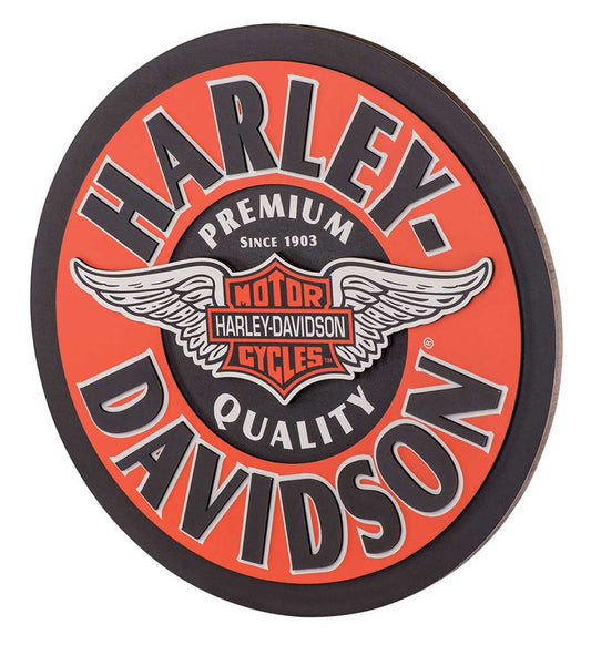 Harley-Davidson® Winged Bar & Shield Dimensional Pub Sign, Orange