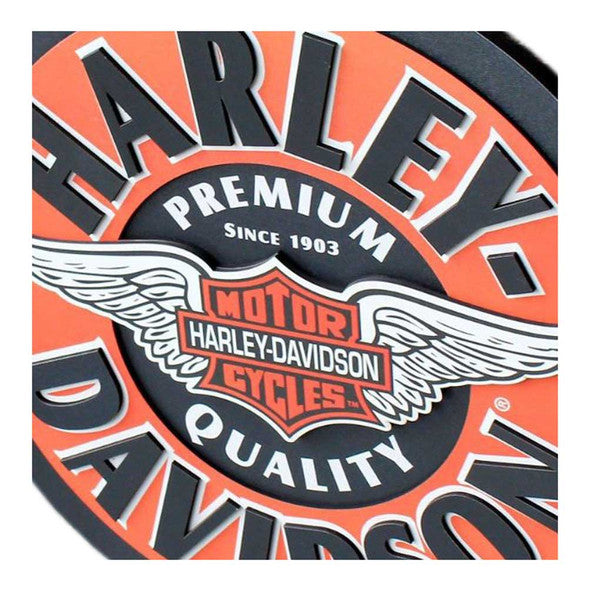 Harley-Davidson® Winged Bar & Shield Dimensional Pub Sign, Orange