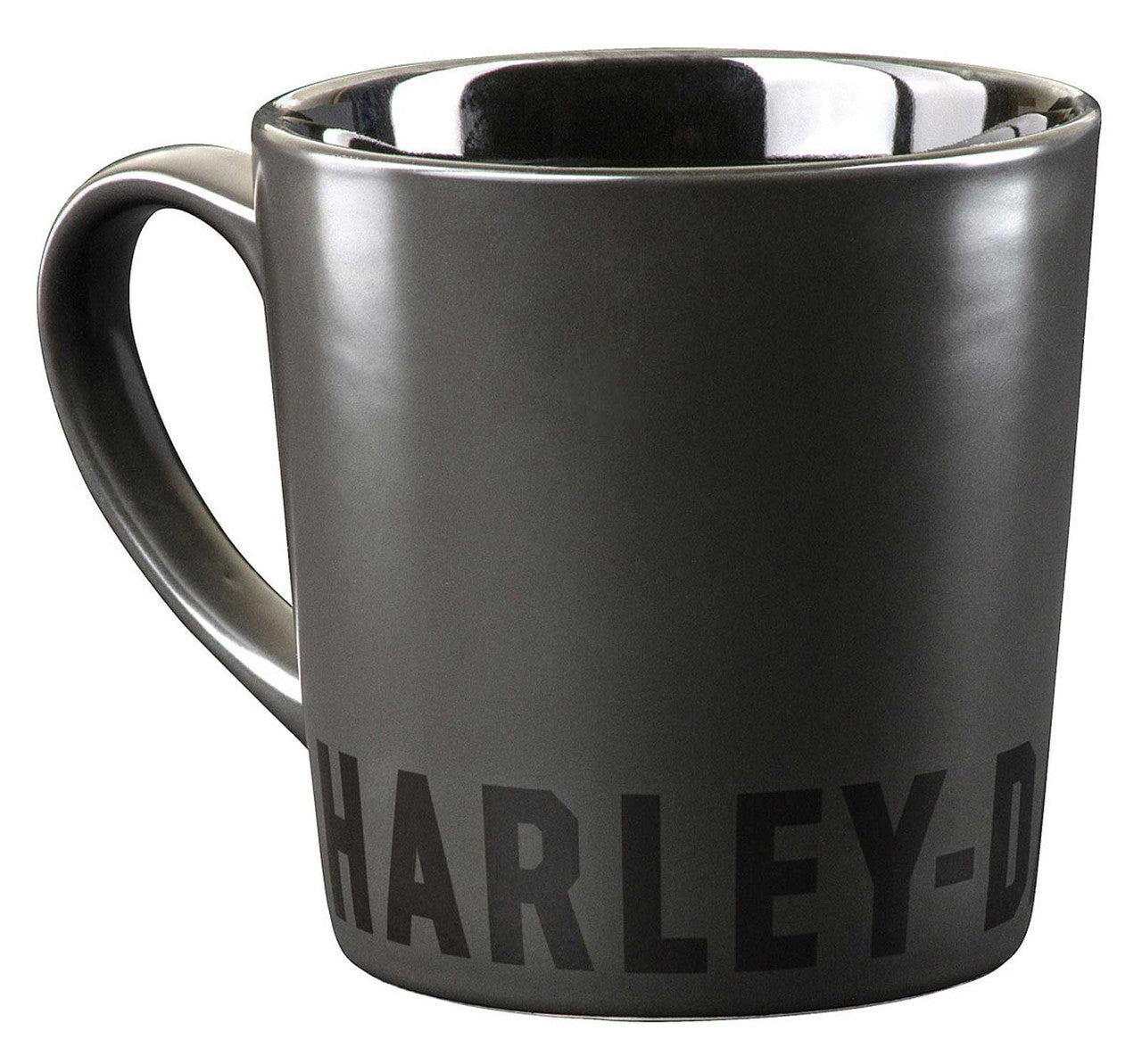 Harley-Davidson® Bold H-D Text Ceramic Coffee Mug - Matte Black - 16 oz.