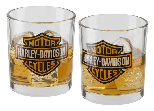 Harley-Davidson® Core Bar & Shield Double Old Fashioned Set - 10 oz.