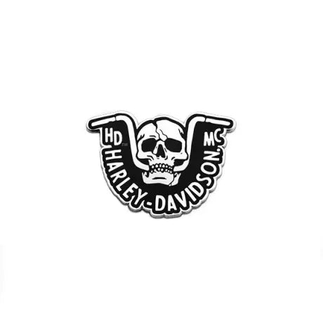 Harley-Davidson Pin Handlebar Skull 1.5" black/white