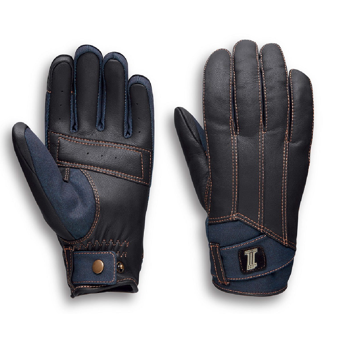 Arterial Leather & Denim Gloves