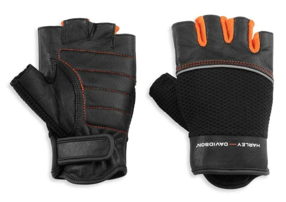 New Horizon Mesh & Leather Fingerless Gloves