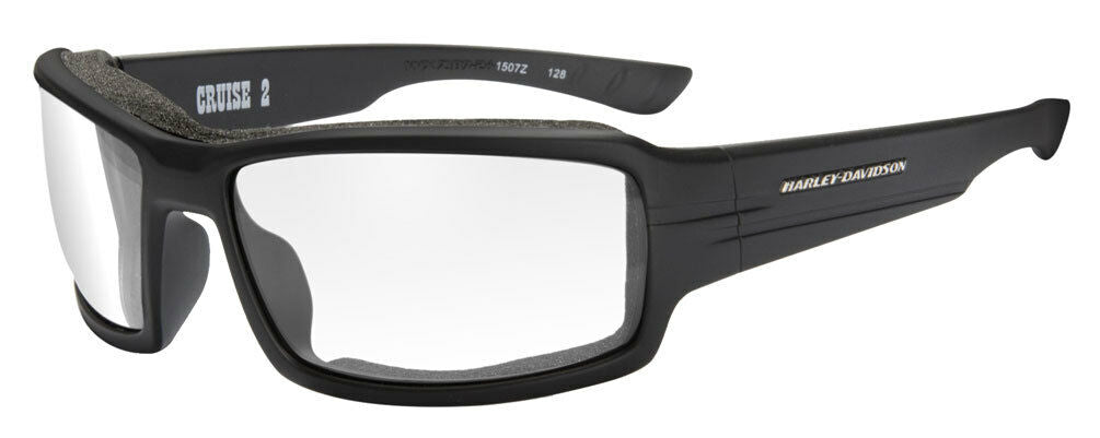 Harley-Davidson? Men's Cruise 2 Gasket Sunglasses, Clear Lens/Black Frame